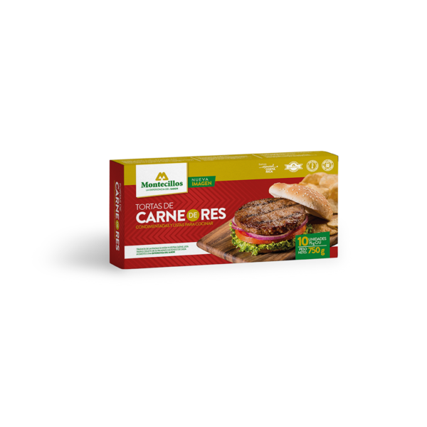 Tortas de Carne de Res Montecillos 750 gramos